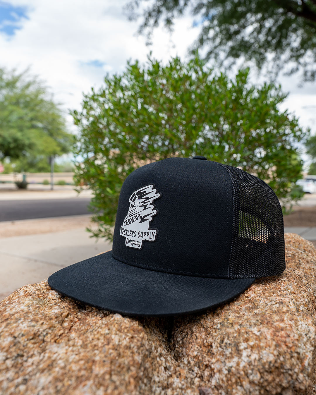 Reckless Supply Leather Patch Trucker Hat