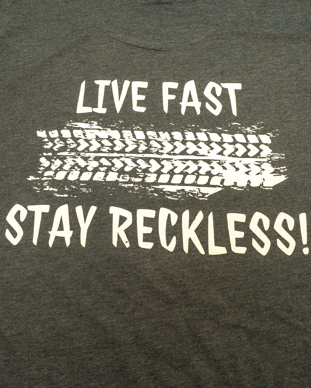 Live Fast Stay Reckless Tee - Heather Grey