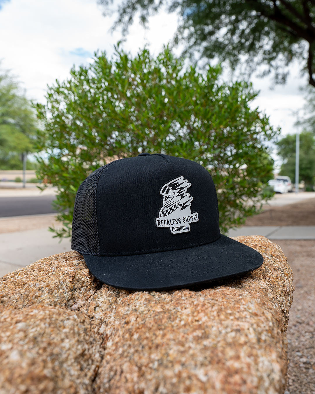 Reckless Supply Leather Patch Trucker Hat